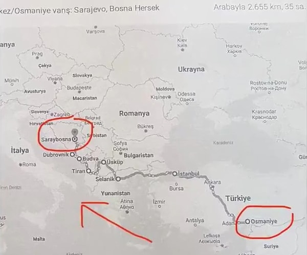 Ancak Bali Bey'in Osmaniye'den Saraybosna'ya olan tatil hayali biraz daha fazla suya düşmüş gibi gözüküyor...