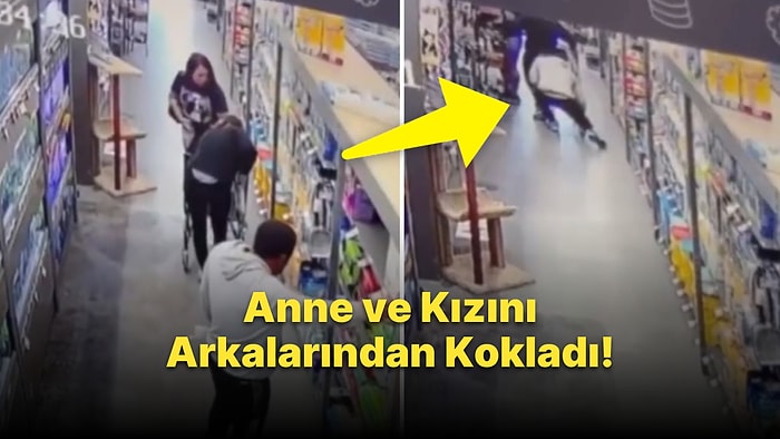 Marketteki Anne ve Kızını Arkalarından Koklayan Sapık Anbean Kaydedildi