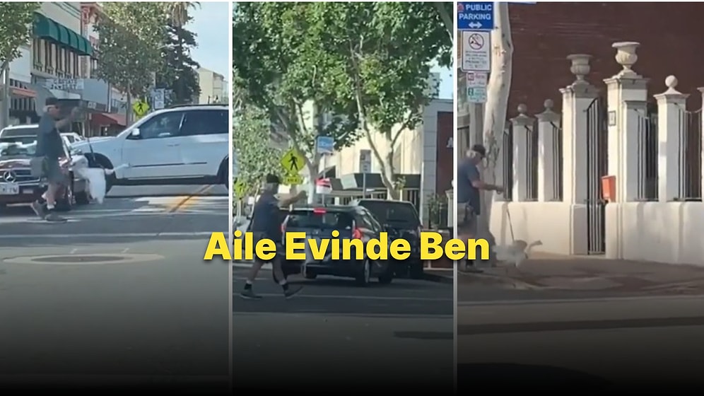 Ördek Dostuna Tasma Takarak Gezintiye Çıkan Adam