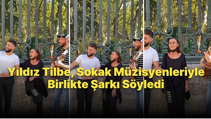 Sokak Müzisyenlerine Eşlik Ederek Birlikte 'Aşk Laftan Anlamaz Ki' Şarkısını Söyleyen Yıldız Tilbe