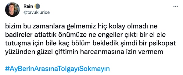 Tolga'nın psikopat bir karakter olması ayrı bir dert tabii.