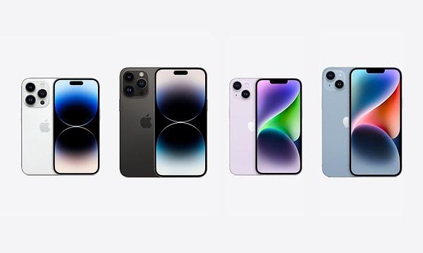 1. Apple'ın yeni yıldızları iPhone 14 serisi 4 modelden oluşuyor. Bu yıl tanıtılan cihazlar arasında iPhone 14 Pro ve iPhone 14 Pro Max yeni çentikli ekran tasarımıyla öne çıktı.