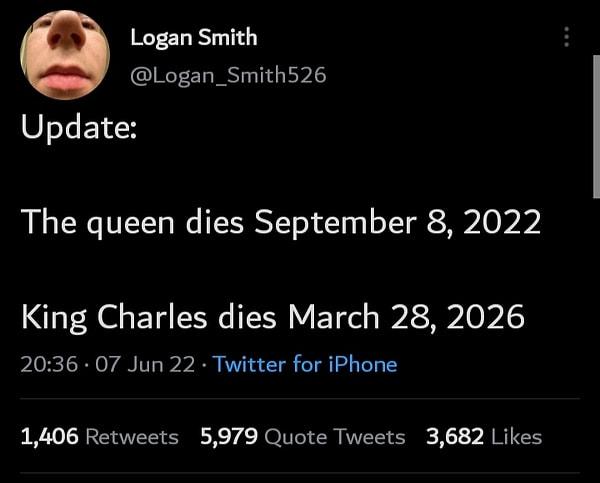 "Kral Charles, 28 Mart 2026'da ölecek."