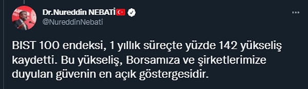 "Yükseliş, güvenin göstergesi"