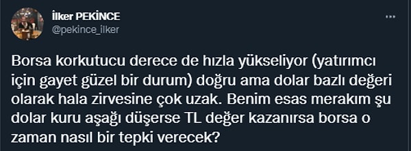 Ve yine hareketin temelindeki sıkıntılara dikkat çekilirken, kur bağlantılı gelecek sorgulaması yapanlar da bulunuyor.