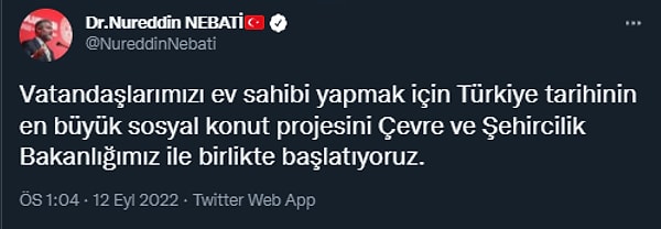 Bakan, vatandaşların ev sahibi olması için Türkiye tarihinin en büyük sosyal konut projesini duyurdu