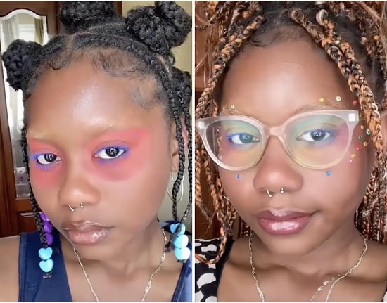 Видео тиктокерши, которая нашла уникальный способ делать тени для глаз заметными под очками, набрало 20 миллионов просмотров