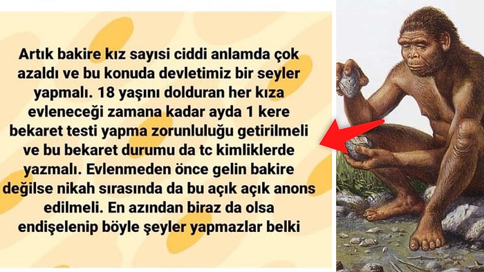 "Ayda Bir Kez Bekaret Testi ve Kimlikte Bekaret Durumu Olmalı" Diyen Şahıs Karşısında Asabınız Bozulacak!