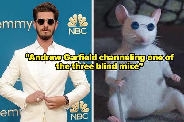 9- Andrew Garfield'ın tören için giydiği kıyafet goygoycuların diline düştü...