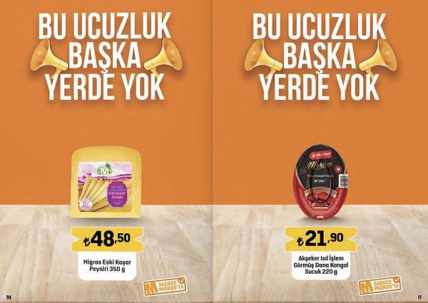 5. Migros Eski Kaşar Peyniri 350 g 48,50 TL.