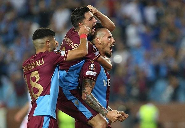 UEFA Avrupa Ligi H Grubu ikinci maçında Kızılyıldız'ı ağırlayan Trabzonspor, Hamsik ve Trezeguet'in golleriyle maçı 2-1 kazandı.