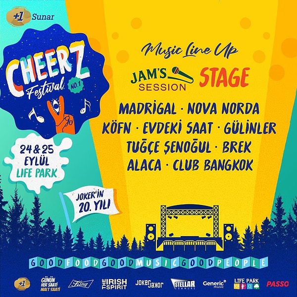 Jam’s Session Stage’te üçüncü yenilerin parlayan yıldızları Madrigal, Nova Norda, Köfn ve Evdeki Saat sahne alacak!