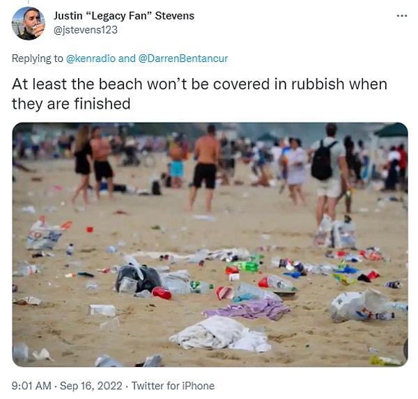 'En azından çekip gittiklerinde sahil tamamen çöple kaplı olmayacak.'
