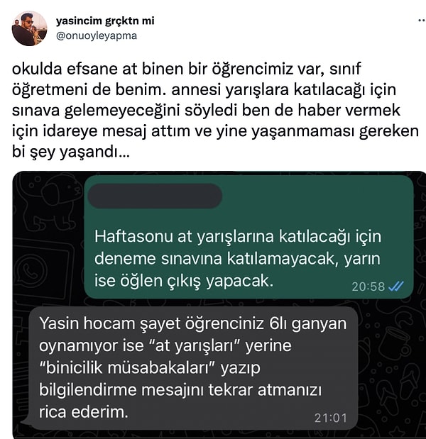 11. Öğrencisi atsa?