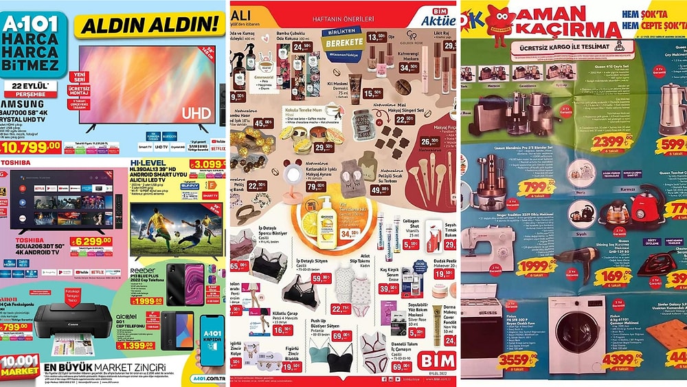 İndirim Günleri Başlıyor! 19 - 25 Eylül Haftasında A101, BİM ve ŞOK Aktüel Ürünler Listesinde Ne Var?