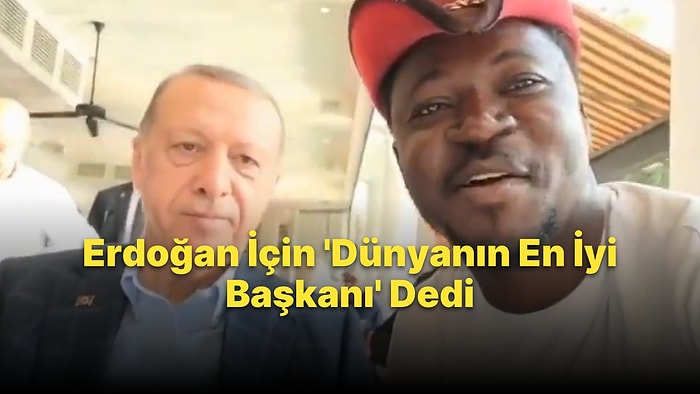 New York'ta Cumhurbaşkanı Erdoğan'ın Yanına Giden Burkina Fasolu Bir Kişi, 'Dünyanın En İyi Başkanı' Dedi