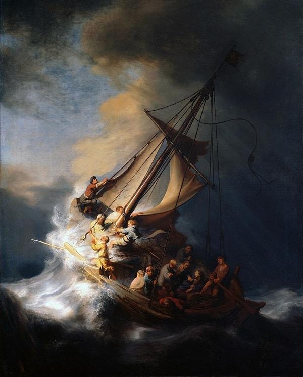 69. The Storm on the Sea of Galilee - Rembrandt van Rijn (1633)
