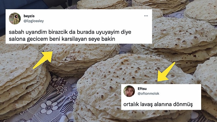 Sabah Gözünü Açar Açmaz Salonun Ortasında Kışlık Yufkalarla Karşılaşan Kullanıcıya Gelen Komik Yorumlar