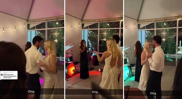 Düğünde yüzünü gizleyerek şarkı söyleyen Alexandra Starr, Carrie Underwood'un 'Before He Cheats' (O Aldatmadan Önce) şarkısını söyledi.