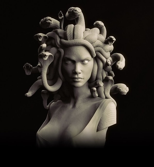 Athena, Poseidon'ın Medusa'ya yaptıklarını duyunca Medusa'yı suçlamış ve derin bir kıskançlığa kapılmış.