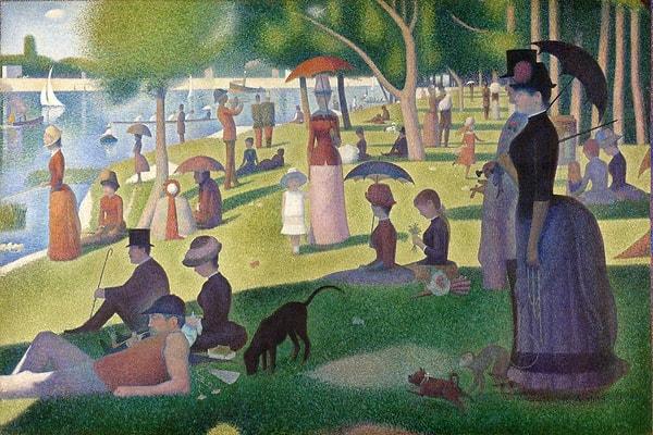 Bu hafta inceleyeceğimiz eser, Georges Seurat’ın 1884-46 yılları arasında çizdiği La Grande Jatte Adasında Bir Pazar Öğleden Sonra isimli tablosu!
