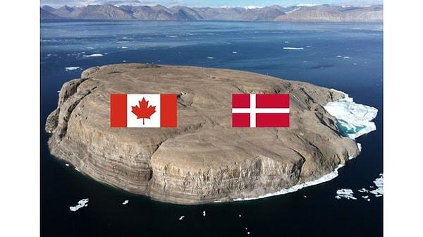 Hans Adası hem Kanada'ya hem de Grönland'e 18 km mesafe uzaklıkta yer alıyor. Bu yüzden yasalara göre, iki ülke de ada üzerinde hak iddia edebilir.