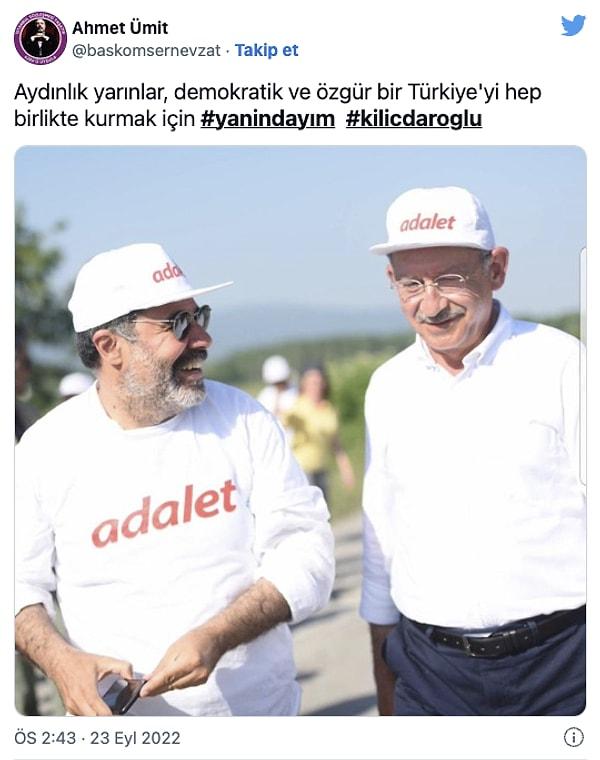 Kılıçdaroğlu'na destek çıkan isimlerden biri de Ahmet Ümit oldu.