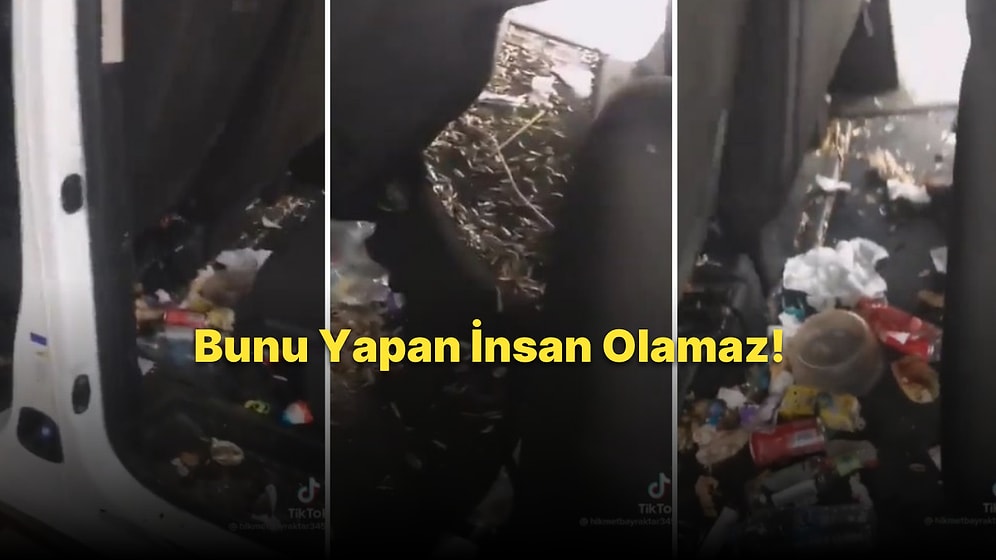 Trabzon'da Arap Turistlerin Kiraladığı İddia Edilen Aracın İçler Acısı Hali Sosyal Medyada Gündem Oldu