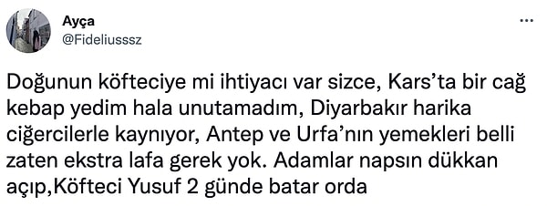 Köfteci Yusuf'un iyi bir ticaret stratejisi varmış diyebiliriz...