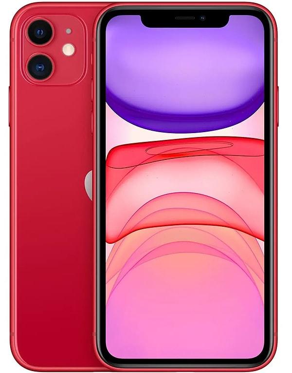 10. Kırmızı Apple iPhone 11 64 GB.