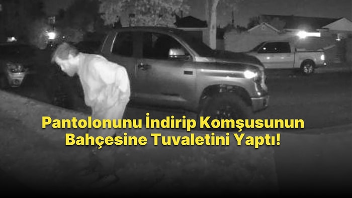 Komşusunun Bahçesine Tuvaletini Yapan Adam Kapı Zili Kamerasına Yakalandı