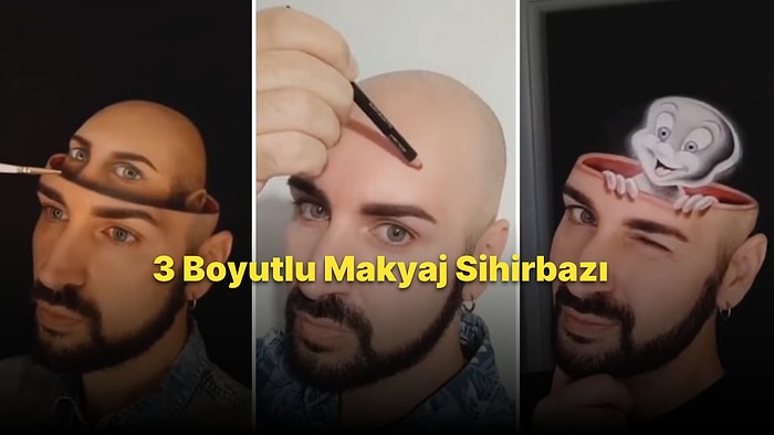 Kafasına Yaptığı Çizimleri 3 Boyutlu Optik İllüzyonlara Dönüştüren Yetenekli Sanatçı