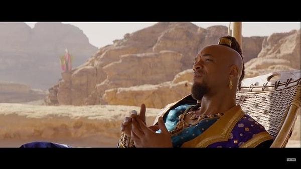 20. 2019 yapımı 'Aladdin' filminde filmin koreografi görevlisi Jamal Sims, arka planda taşların üzerinde beliriyor.