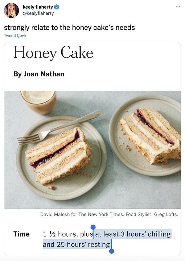 7. Bazen sadece honey cake olmak istersin...