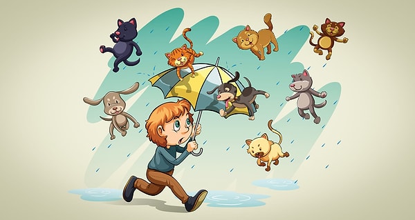 5. It's raining cats and dogs - Bardaktan boşanırcasına yağmur yağıyo