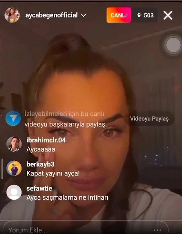 15. Ayça Ekin Beğen, açtığı Instagram canlı yayınında herkesten helallik isteyerek takipçilerini korkuttu!