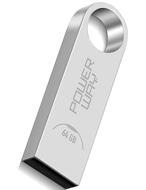 1. Metal 64 GB usb flash bellek.