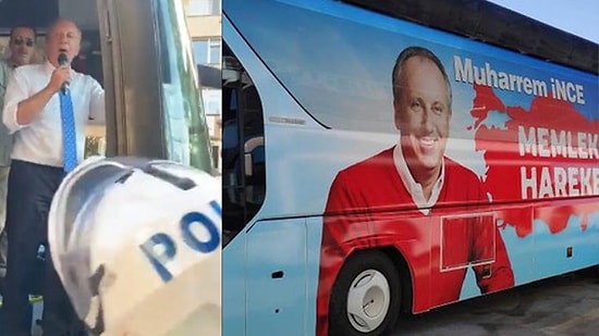 Muharrem İnce'nin Seçim Otobüsüne Polis Müdahalesi: 'Siz Türk devletinin polisisiniz, AKP'nin değil'