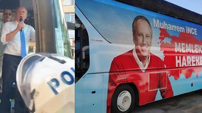 Muharrem İnce'nin Seçim Otobüsüne Polis Müdahalesi: 'Siz Türk devletinin polisisiniz, AKP'nin değil'