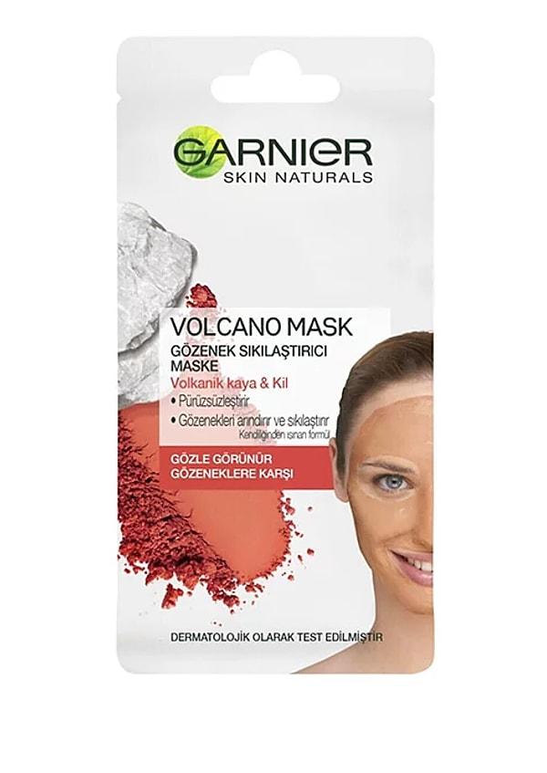 11. Garnier | Volkanik Kaya ve Kil İçeren Gözenek Sıkılaştırıcı Kağıt Maske