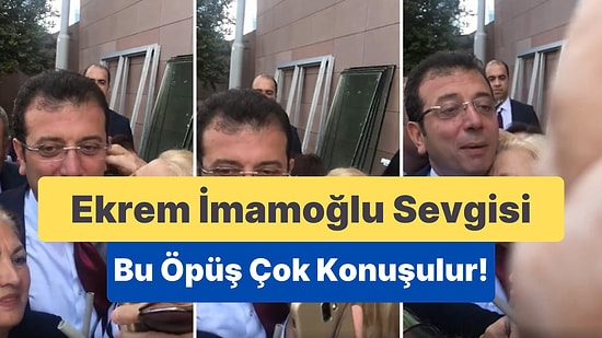 Ekrem İmamoğlu'nu İçten Bir Şekilde Öpüp Sonra da Sarılan Kadının Gündem Olan Görüntüleri