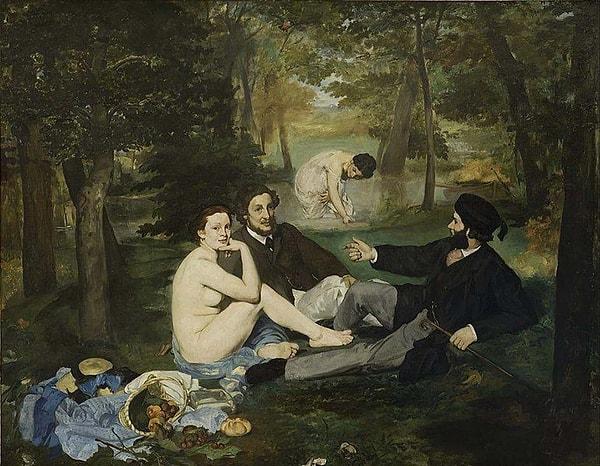7. Édouard Manet'in Çimlerde Öğle Yemeği tablosundaki çıplak kadın aslında bir sokak müzisyeni olan Victorine-Louise Meurent'ti.