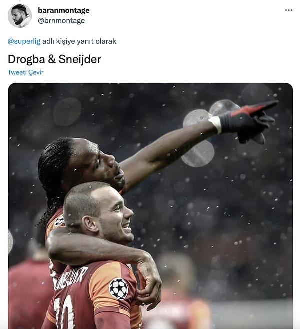 16. Büyük futbolcular: Didier Drogba ve Sneijder.
