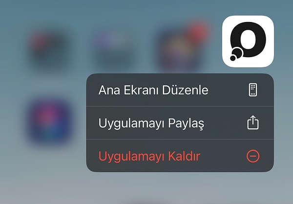 Bir uygulamaya uzun süre basarsanız ve ardından Uygulamayı Kaldır öğesini seçerseniz , bir iletişim kutusu size Uygulamayı Sil veya Ana Ekrandan Kaldır seçeneklerini sunar . Simgeyi ana ekranınızdan kaldırırsanız, Uygulama Kitaplığı'nda görünmeye devam eder.