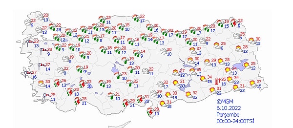 6 Ekim Perşembe Hava Nasıl Olacak?