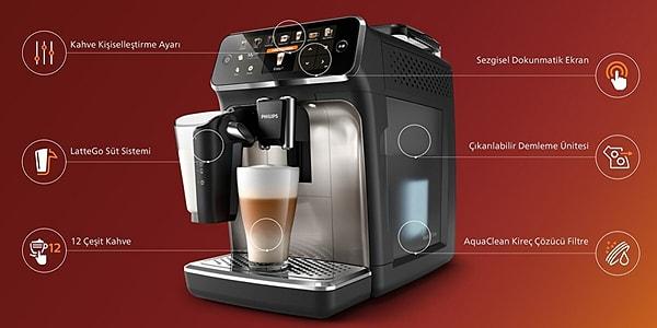 5. Philips Ep5447/90 Tam Otomatik Kahve ve Espresso Makinesi