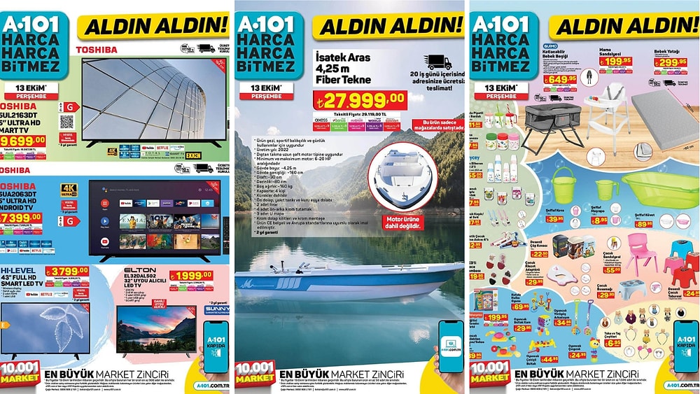 Yine Bir Tekne Var! 13 Ekim 2022 A101 Aldın Aldın Kataloğu