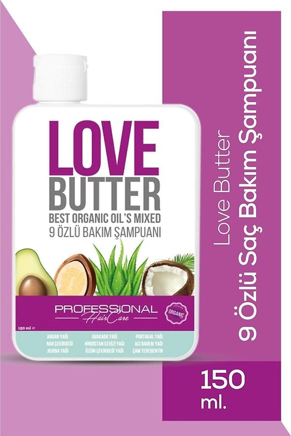 1. LOVE BUTTER - Premium 9 Özlü Saç Besleyici Komple Saç Bakım Şampuanı