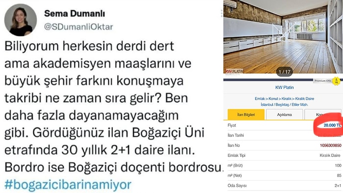 Boğaziçili Doçentin Kira Tepkisi: 'Daha Fazla Dayanamayacağım'