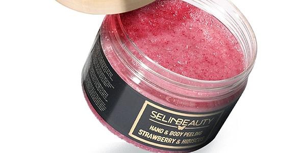 6. Selin Beauty Çilek Hibiscus El & Vücut Peeling